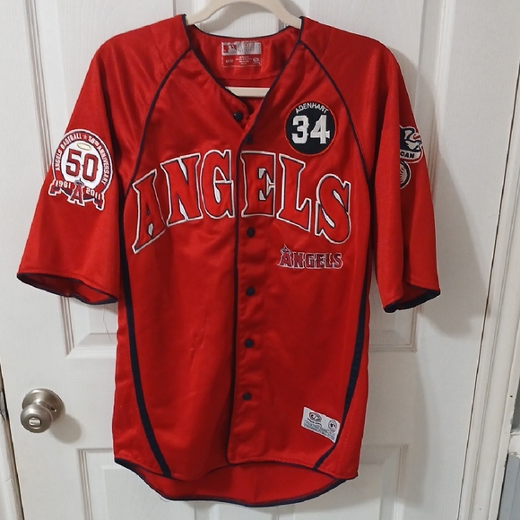 Red California Angels Baseball Jersey